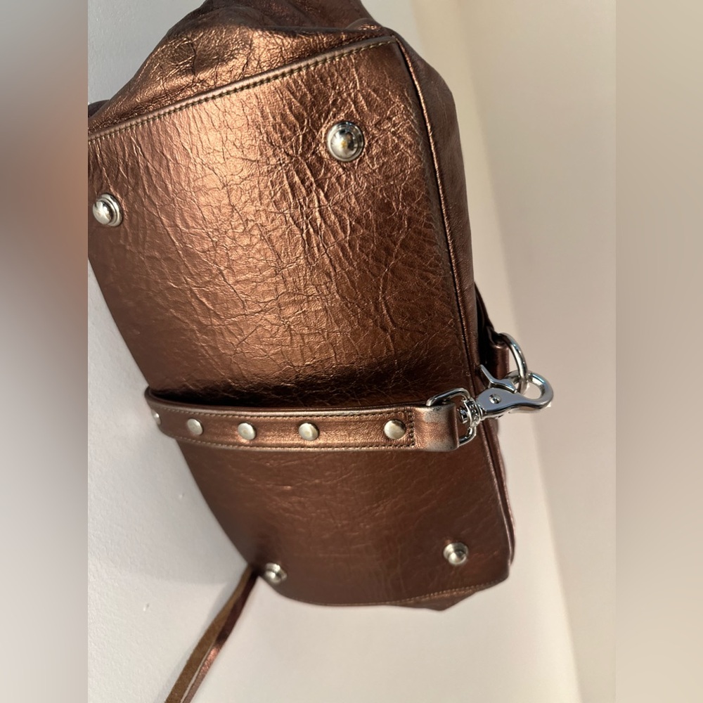 Botkier Bronze Metallic “Trigger” Leather Shoulde… - image 4